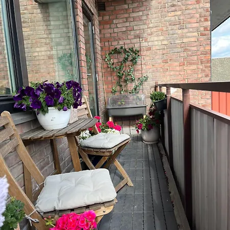 Balcony With Sunset View From Sagene Leilighet Oslo